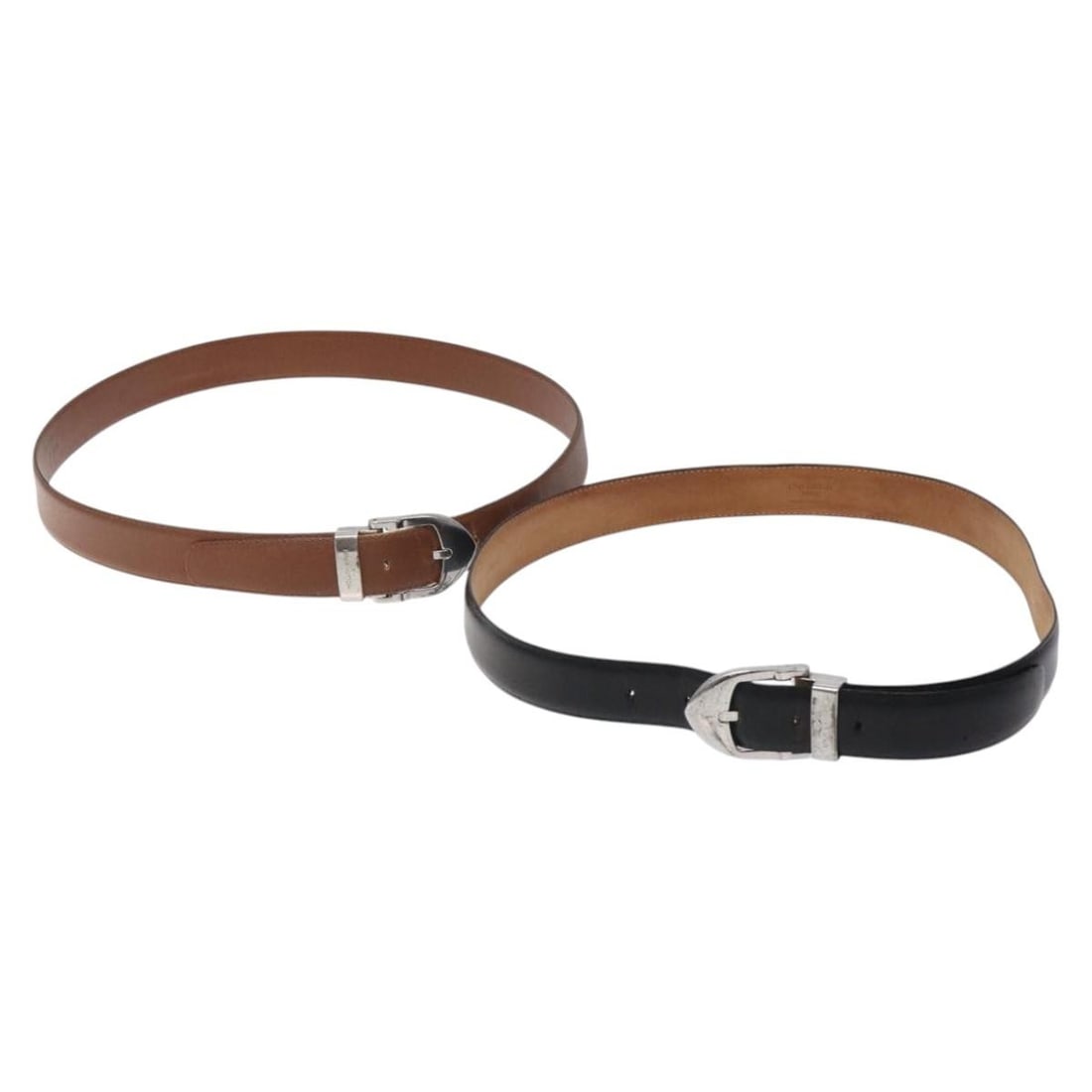 Louis Vuitton Leather Belt Set Black Brown Authentic LV (1 of 17)