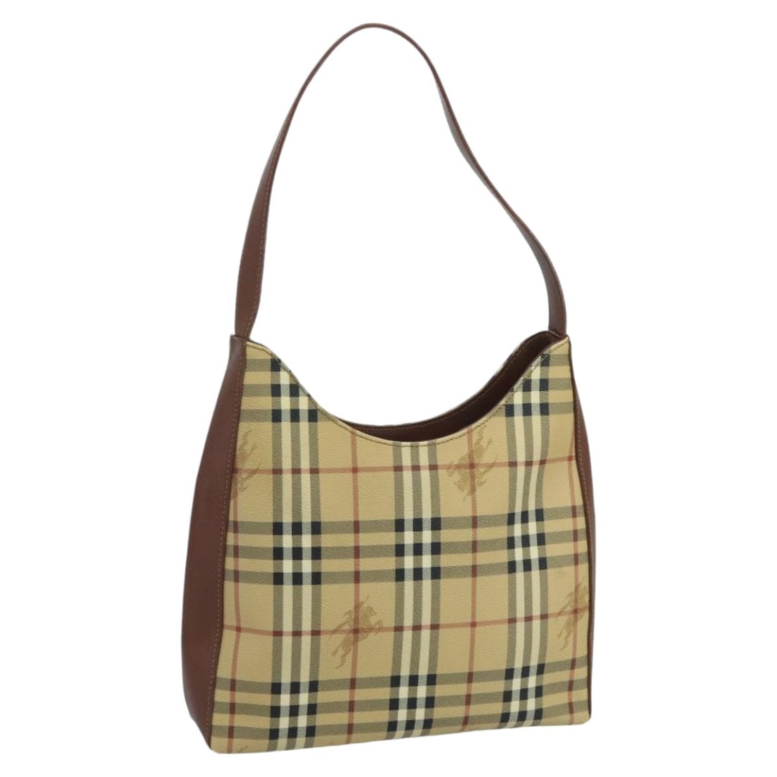 Burberrys Nova Check Beige PVC Leather Shoulder Bag Made in Italy: Burberrys Nova Check Beige PVC Leather Shoulder Bag Made in Italy This Burberrys Nova Check Shoulder Bag is a chic accessory crafted from durable PVC leather in a stylish beige color. Made in Italy, t