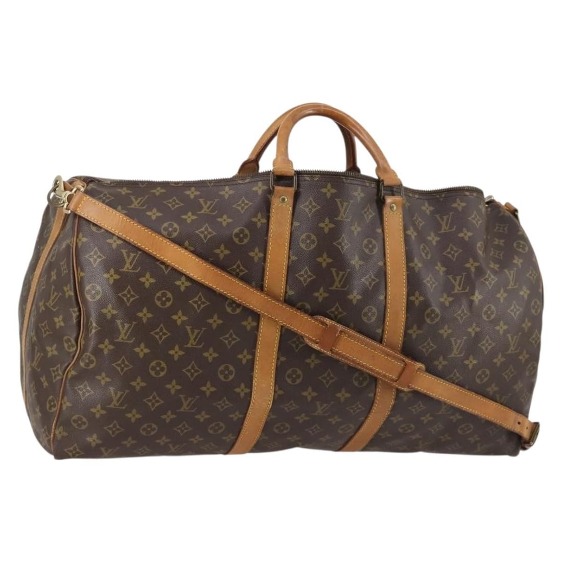 LOUIS VUITTON Monogram Keepall Bandouliere 60 Boston Bag M41412 Authentic (1 of 18)