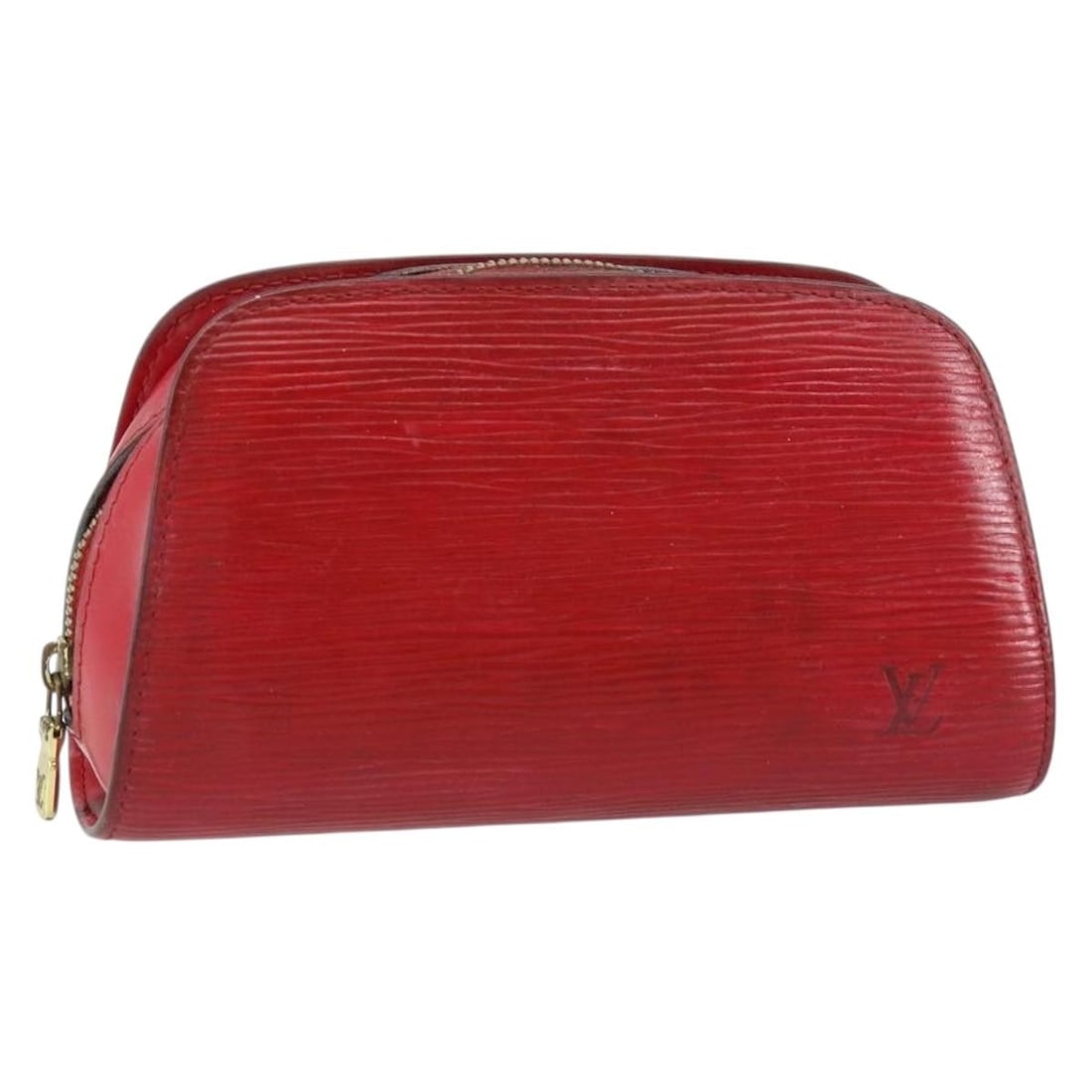 LOUIS VUITTON Epi Dauphine PM Pouch Castilian Red M48447 Auth: LOUIS VUITTON Epi Dauphine PM Pouch Castilian Red M48447 Auth This Louis Vuitton Epi Dauphine PM Pouch in Castilian Red is a stylish accessory crafted from durable Epi leather. The compact design make