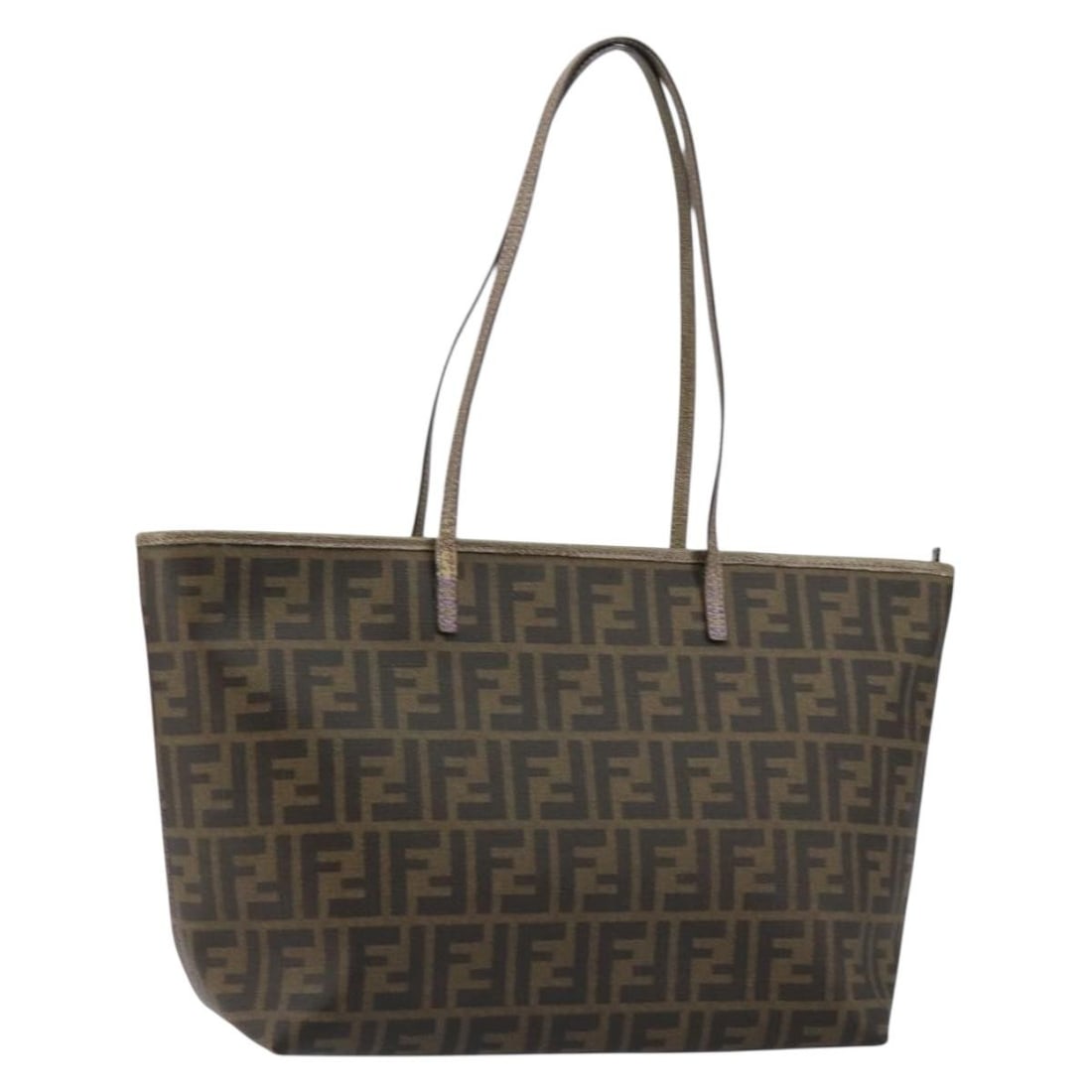 FENDI Zucca Black Brown PVC Tote Bag Made in Italy: FENDI Zucca Black Brown PVC Tote Bag Made in Italy Experience luxury with this FENDI Zucca Canvas Tote Bag, expertly crafted in Italy. This stylish tote features a combination of durable PVC leather a