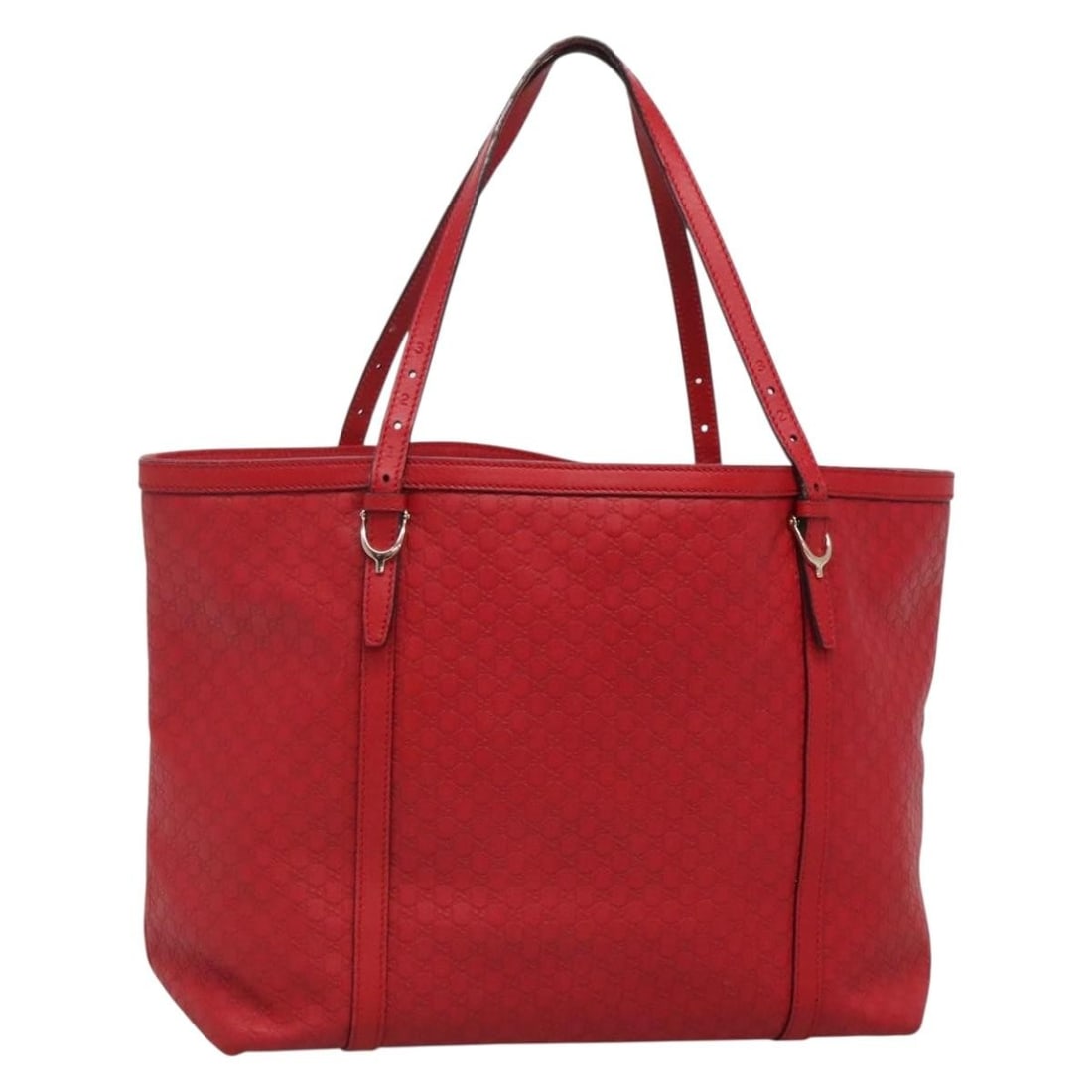 GUCCI Micro GG Canvas Tote Bag Red Gold 309613 Italy: GUCCI Micro GG Canvas Tote Bag Red Gold 309613 Italy This elegant GUCCI Micro GG Canvas Tote Bag combines luxurious leather with a striking red and gold color palette. Crafted in Italy, it features a