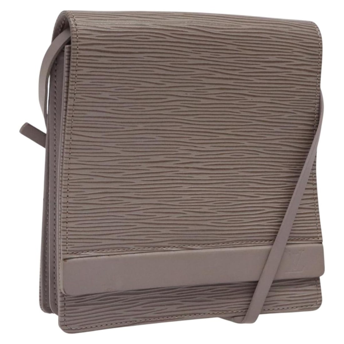LOUIS VUITTON Epi Biarritz Gray Pepper Shoulder Bag M5293C: LOUIS VUITTON Epi Biarritz Gray Pepper Shoulder Bag M5293C This Louis Vuitton Epi Biarritz Shoulder Bag is a stylish accessory crafted from durable Epi leather in a sophisticated gray/pepper color. Ma