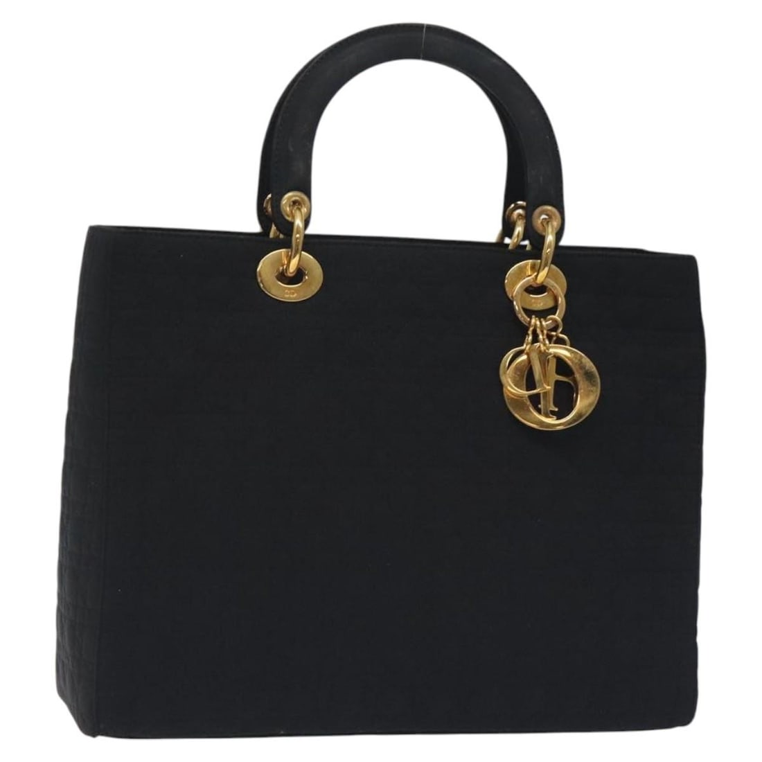 Christian Dior Black Gold Canage Nylon Hand Bag Auth Italy: Christian Dior Black Gold Canage Nylon Hand Bag Auth Italy This authentic Christian Dior Canage Hand Bag showcases a chic and stylish design in elegant black nylon complemented by gold accents. Made i