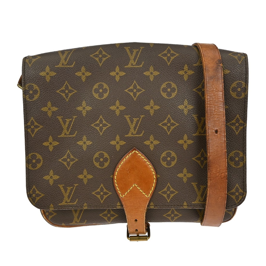 Louis Vuitton Cartouchiere GM Monogram Shoulder Bag M51252: Louis Vuitton Cartouchiere GM Monogram Shoulder Bag M51252 This vintage Louis Vuitton Cartouchiere GM shoulder bag is designed for casual occasions, featuring the iconic Monogram pattern. Crafted from
