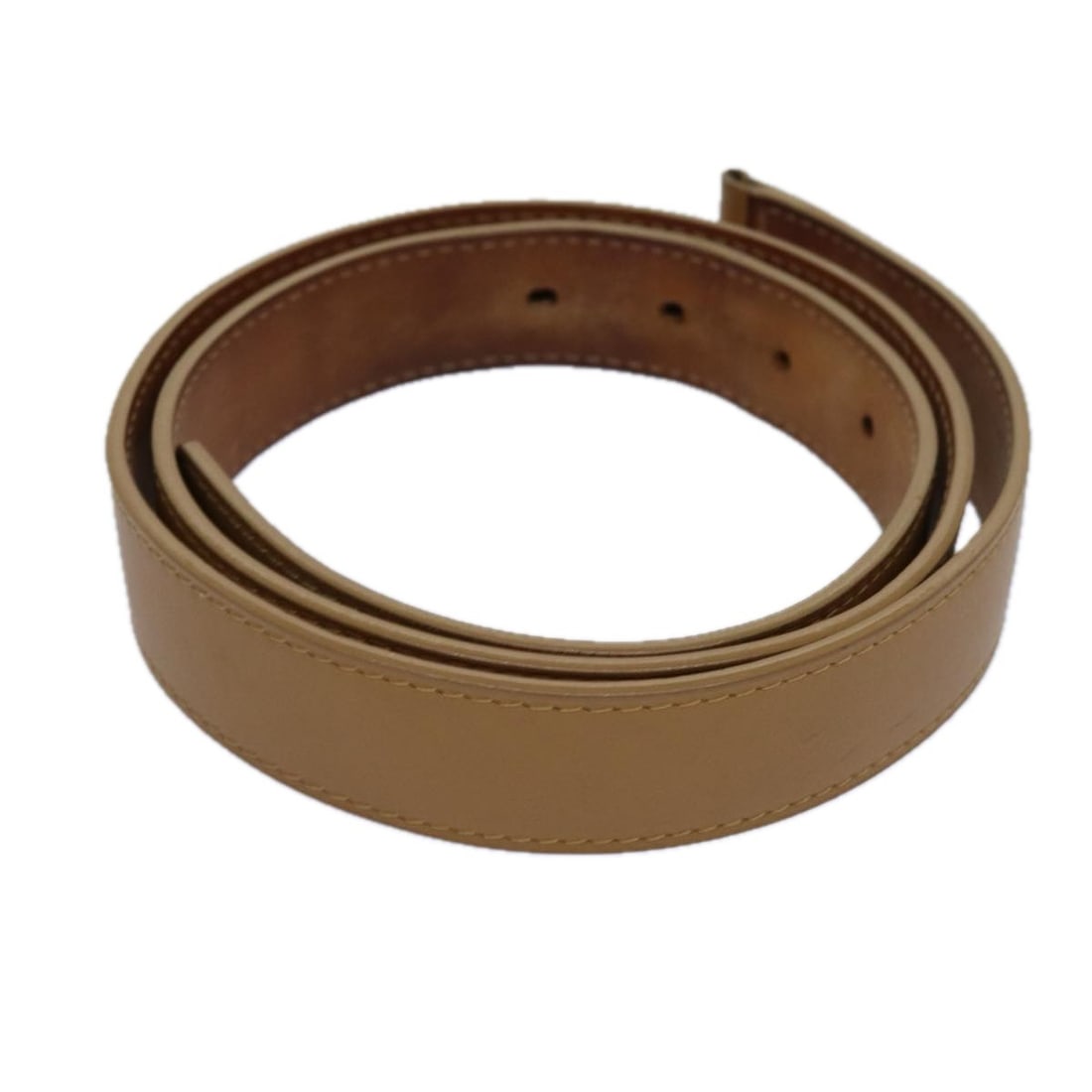 LOUIS VUITTON Beige Leather Belt 95/38 Made in Spain (1 of 18)