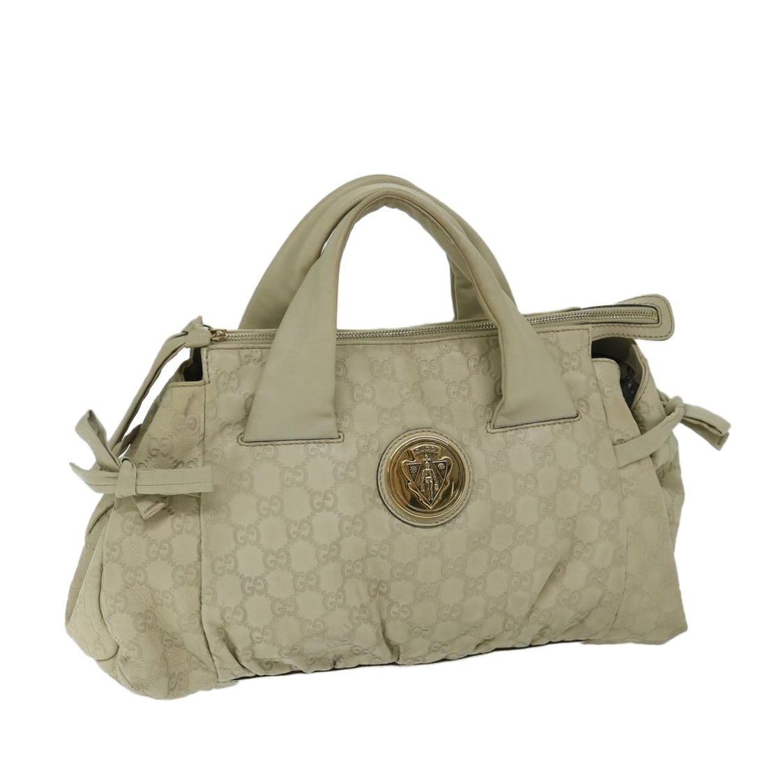 GUCCI Guccissima GG Canvas Beige Hand Bag Italy 197020 Auth (1 of 18)