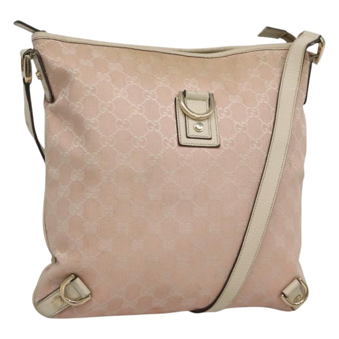GUCCI GG Canvas Shoulder Bag Gold Pink 131326 Italy Auth: GUCCI GG Canvas Shoulder Bag Gold Pink 131326 Italy Auth This authentic GUCCI GG Canvas Shoulder Bag features a striking combination of gold and pink, making it a stylish accessory for any occasion. C
