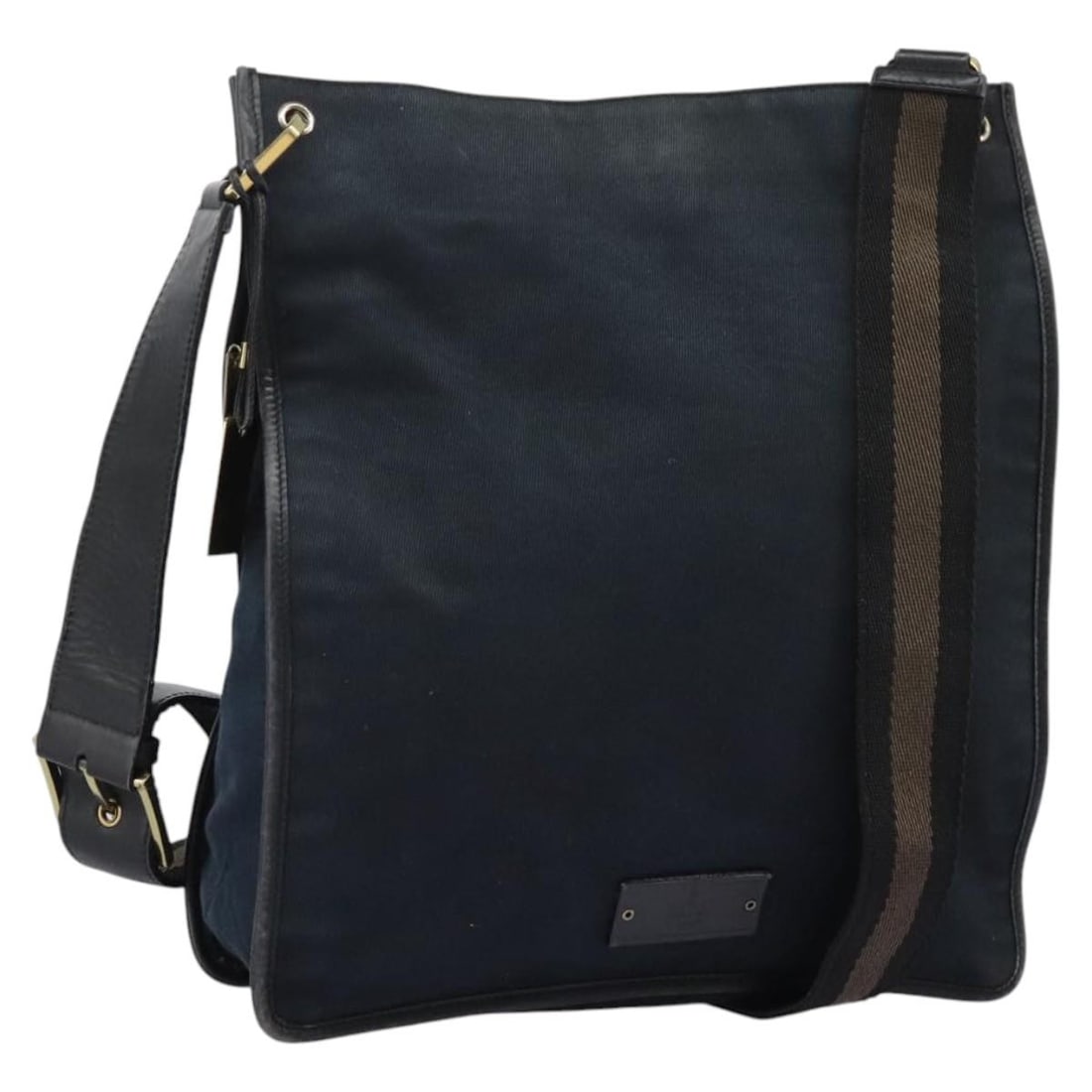 GUCCI Sherry Line Canvas Shoulder Bag Black Brown Italy Auth: GUCCI Sherry Line Canvas Shoulder Bag Black Brown Italy Auth This GUCCI Sherry Line Shoulder Bag is a stylish accessory crafted from durable canvas, featuring a sleek black and brown exterior. With a