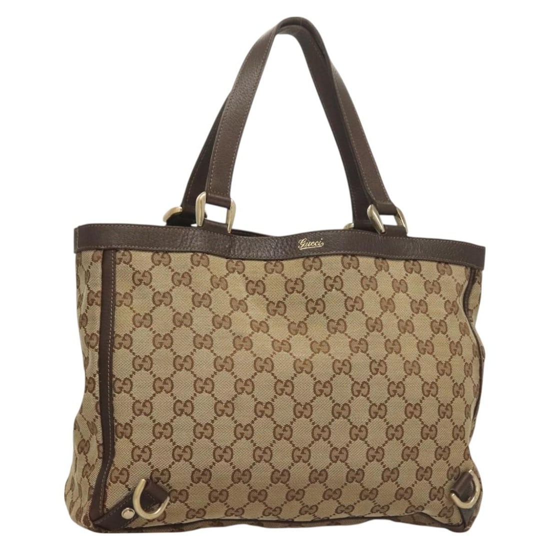 GUCCI GG Canvas Hand Bag Gold Beige 170004 Made in Italy (1 of 18)