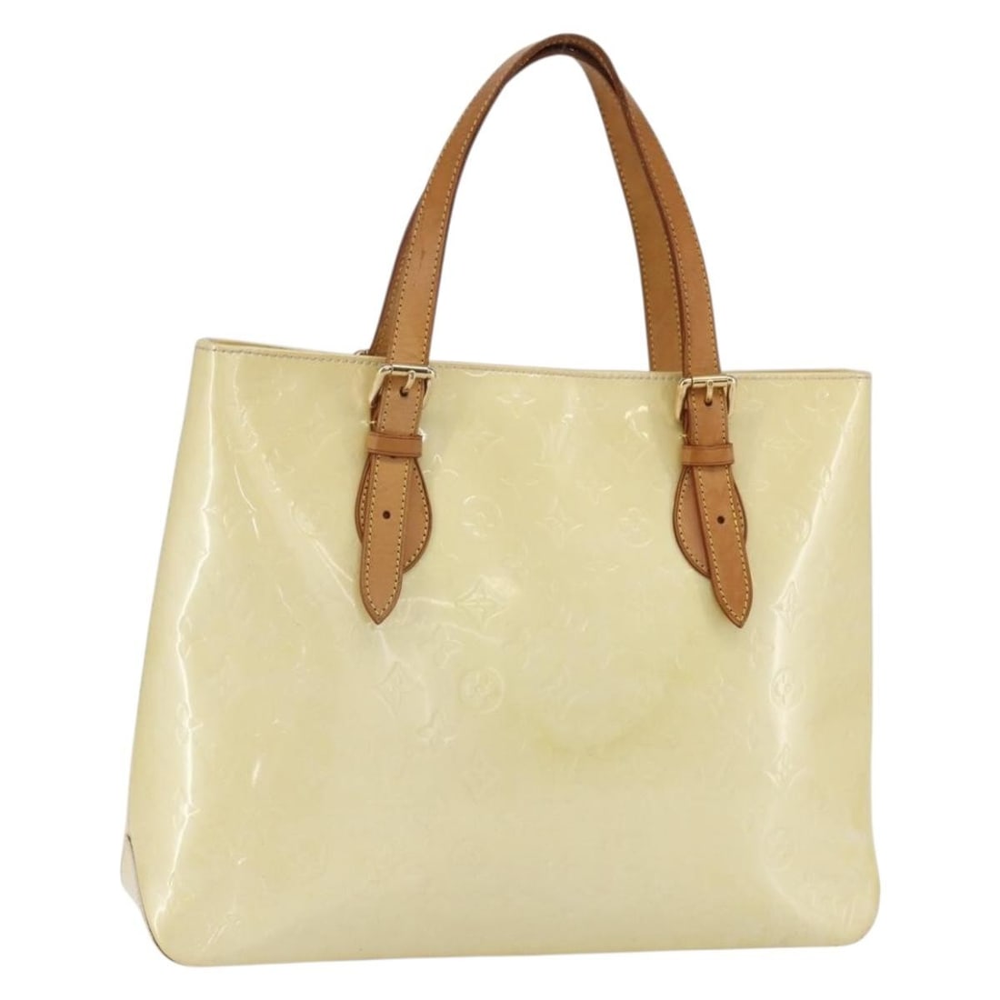 LOUIS VUITTON Monogram Vernis Brentwood Shoulder Bag Perle M91512 Auth (1 of 18)