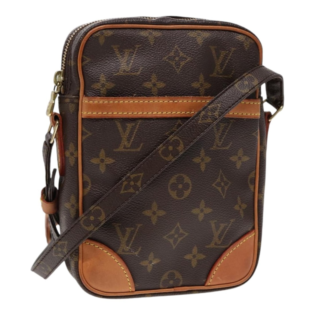 LOUIS VUITTON Monogram Danube Shoulder Bag M45266 Made in France: LOUIS VUITTON Monogram Danube Shoulder Bag M45266 Made in France The LOUIS VUITTON Monogram Danube Shoulder Bag is a stylish and practical accessory, designed with the iconic Monogram Canvas material.