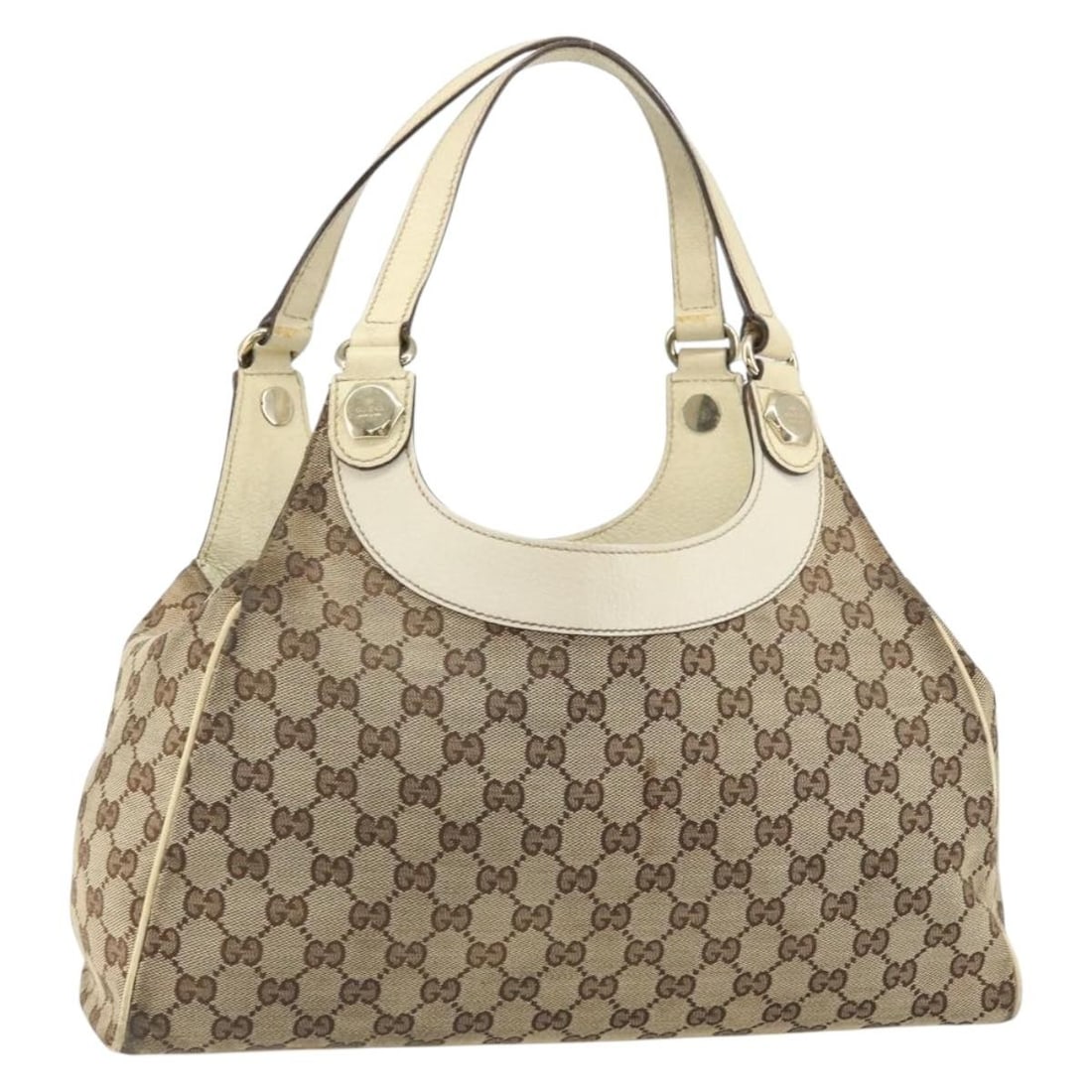 Gucci Beige GG Canvas Tote with Gold Accents Model 154982 (1 of 18)