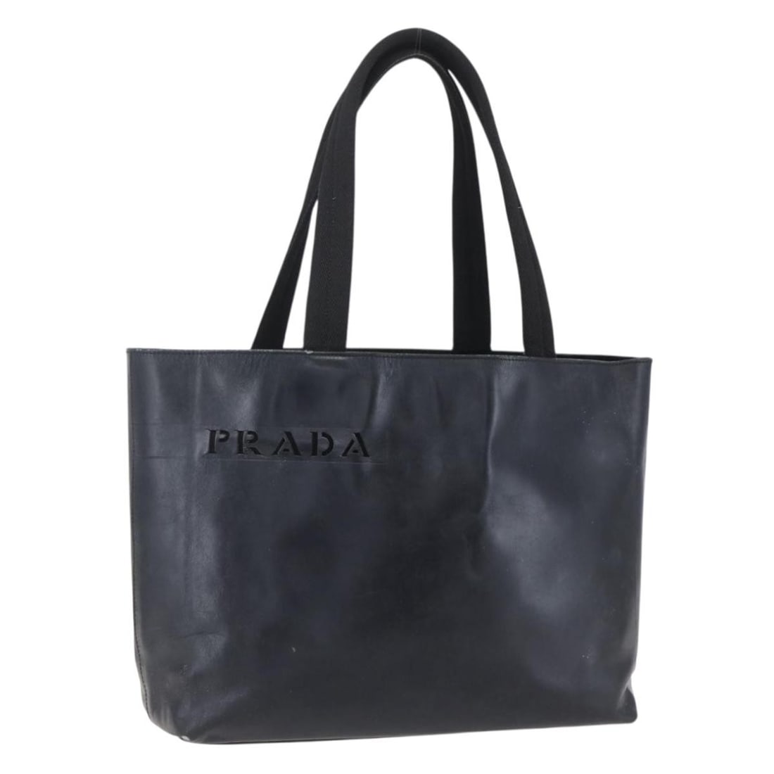 PRADA Leather Hand Bag Black Silver Authentic Italy Style: PRADA Leather Hand Bag Black Silver Authentic Italy Style This PRADA hand bag is a stylish accessory crafted in Italy from high-quality leather. Featuring a sleek black and silver color combination, i