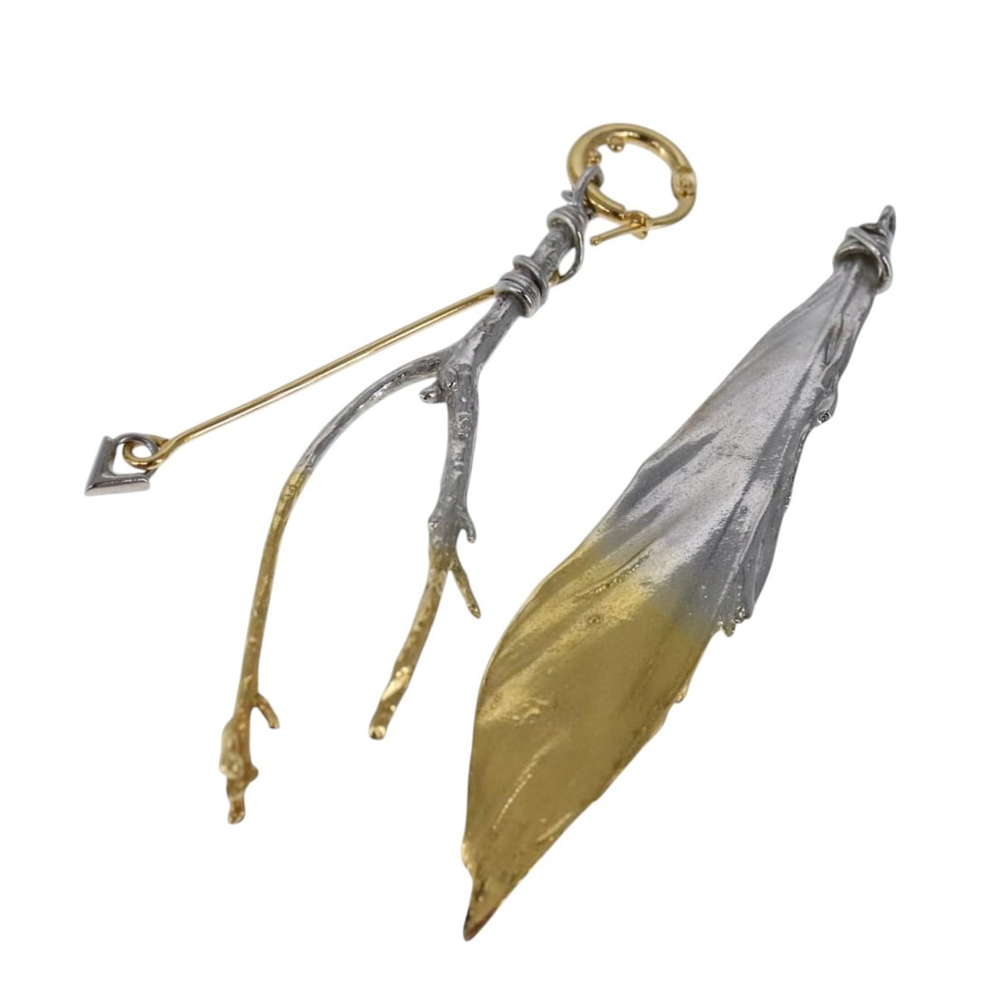 LOUIS VUITTON Boucle de Reuil Earring Gold Tone MP2410 Auth (1 of 16)