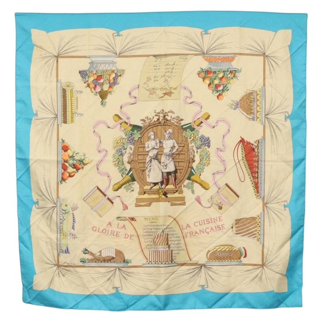 A La Gloire De La Cuisine Francaise Silk Scarf 90cm by Hermes (1 of 14)