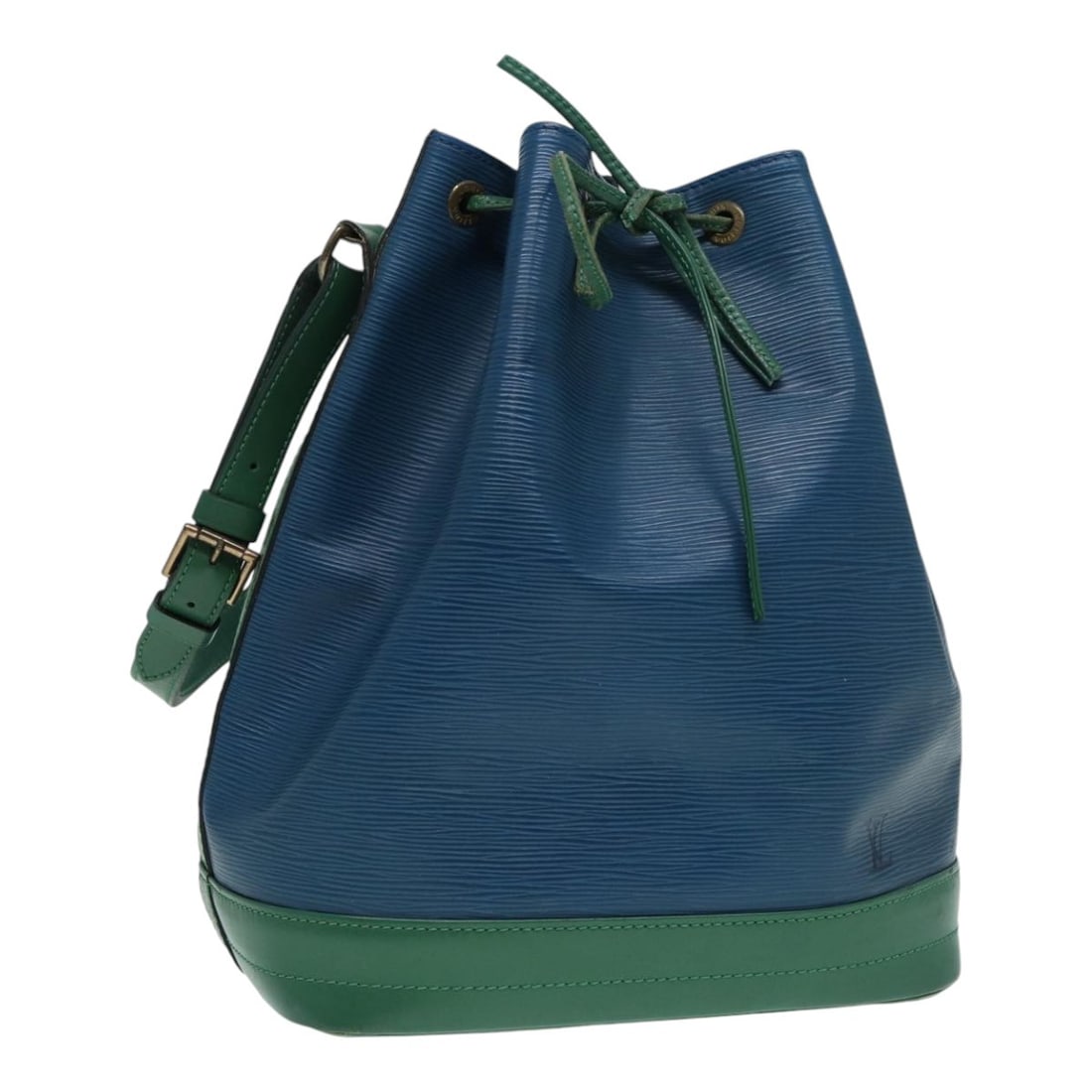 Louis Vuitton Noe Epi Leather Green Blue Shoulder Bag M44044 Bicolor France (1 of 18)