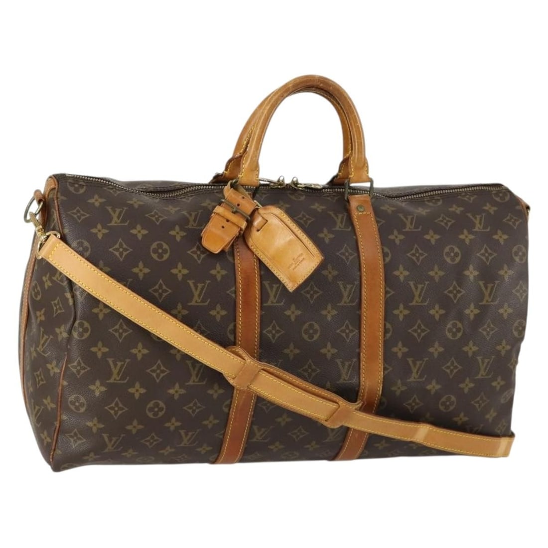 Louis Vuitton Keepall Bandouliere 50 Monogram Canvas Boston Bag M41416 France: Louis Vuitton Keepall Bandouliere 50 Monogram Canvas Boston Bag M41416 France This Louis Vuitton Monogram Keepall Bandouliere 50 Boston Bag features the iconic monogram canvas and is designed for vers