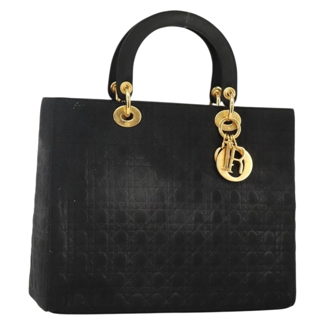 Christian Dior Black Gold Canage Hand Bag Nylon Made in Italy (1 of 18)