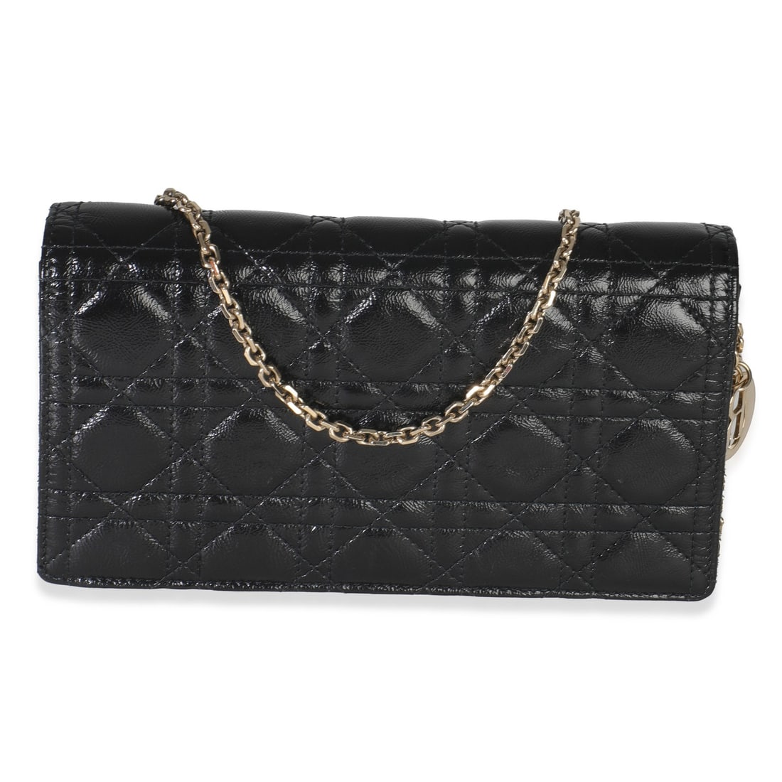 Christian Dior Lady Dior Pouch Black Distressed Calfskin 2018 with Dustbag and Charm: Christian Dior Lady Dior Pouch Black Distressed Calfskin 2018 with Dustbag and Charm Introducing the exquisite Christian Dior Black Distressed Calfskin Cannage Lady Dior Pouch. This elegant accessory,