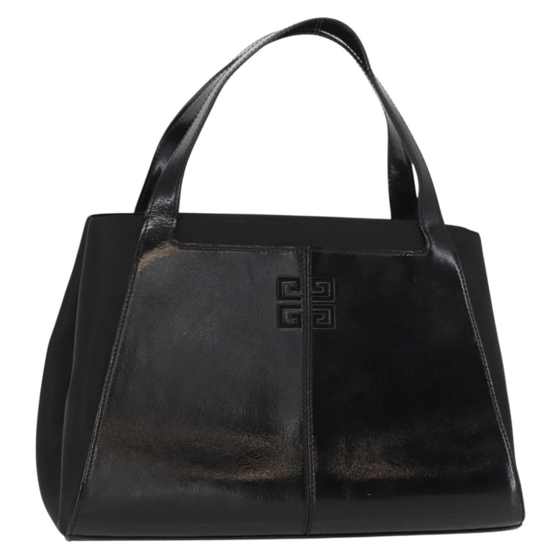 Black Vintage Handbag by Givenchy: Black Vintage Handbag by Givenchy This pre-owned Givenchy vintage handbag in black is crafted for female use. It is in good condition with visible signs of use, including surface and handle rubbing, s