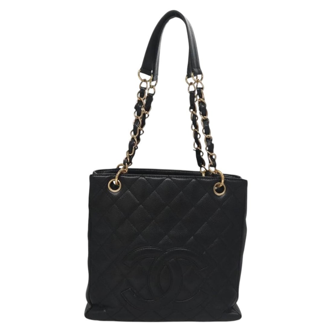 Chanel Black Petite Shopping Tote Shoulder Bag (1 of 2)