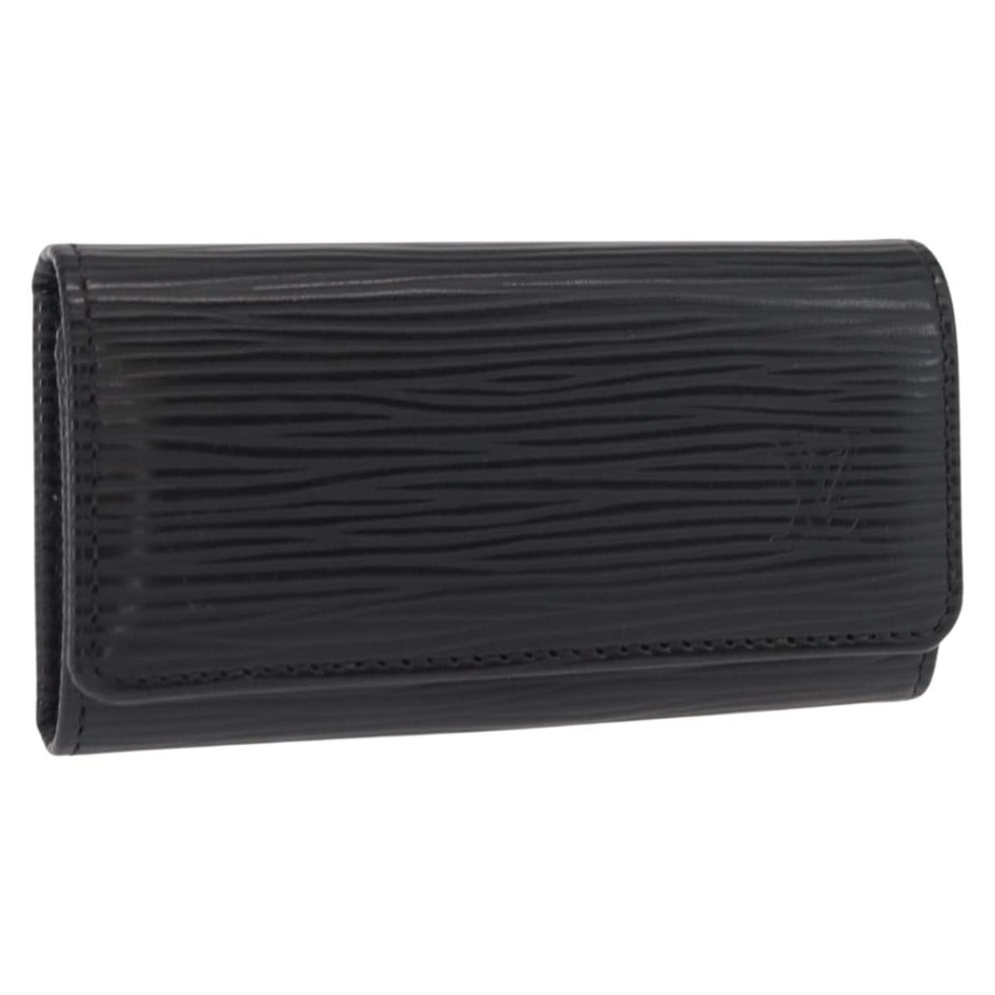 Louis Vuitton Noir Epi Leather Multicles 4 Key Holder M63822 France: Louis Vuitton Noir Epi Leather Multicles 4 Key Holder M63822 France This Louis Vuitton Epi Multicles 4 Key Case in Noir is crafted from durable Epi leather and designed for secure storage of up to fou
