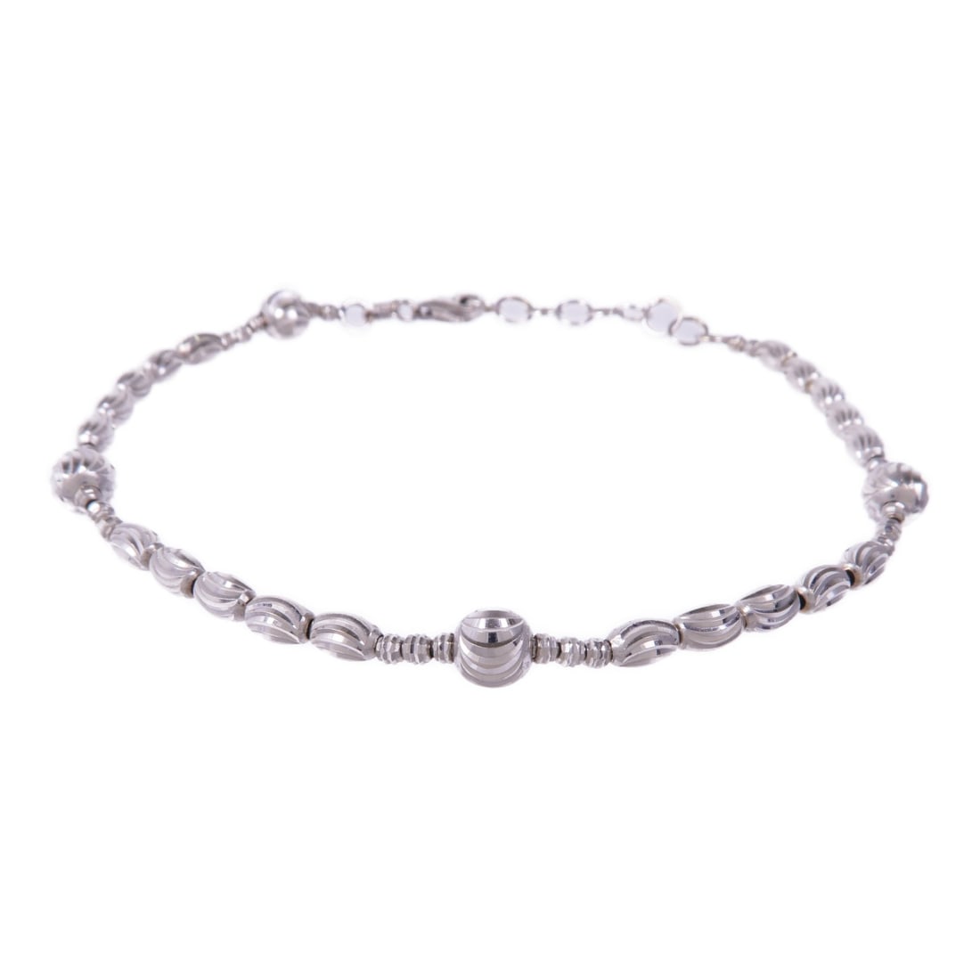 JEWELRY K18 White Gold Bracelet Silver Color (1 of 9)