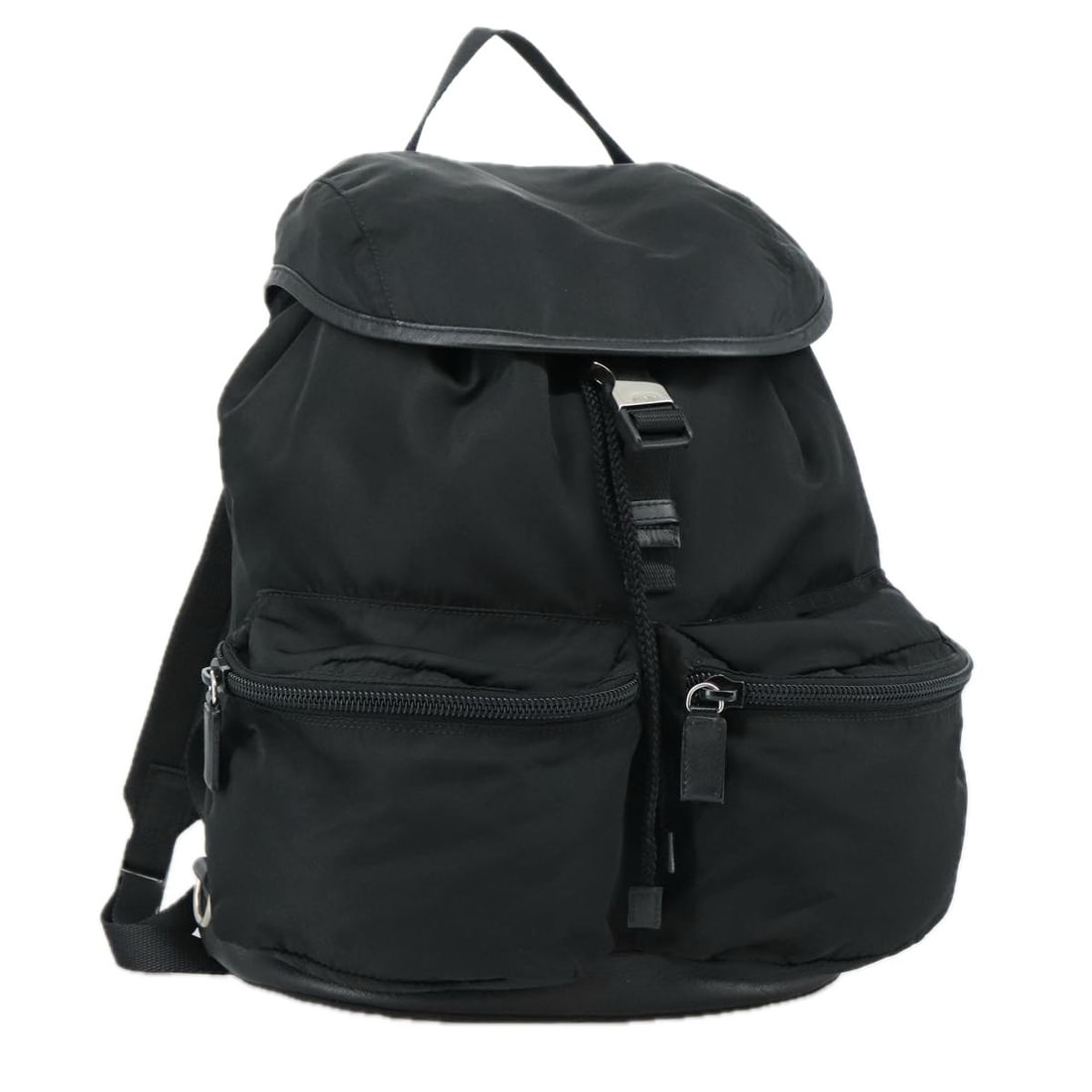 Black Prada Women's Backpack with Dual Front Pockets (1 of 1)