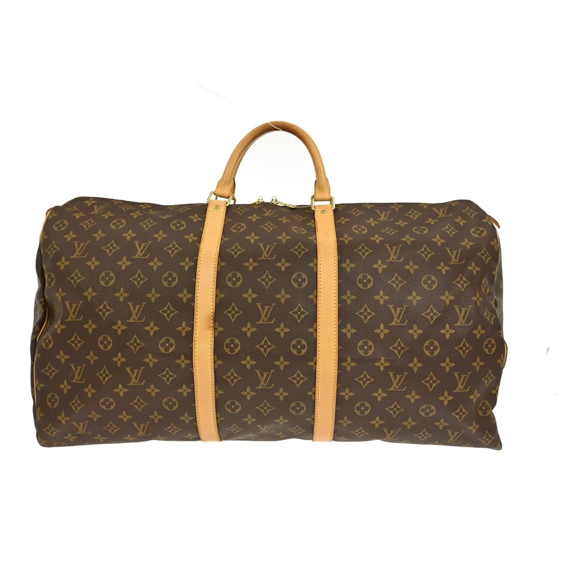 Louis Vuitton Monogram Keepall 60 Duffle Bag M41422 Travel Brown Canvas (1 of 9)
