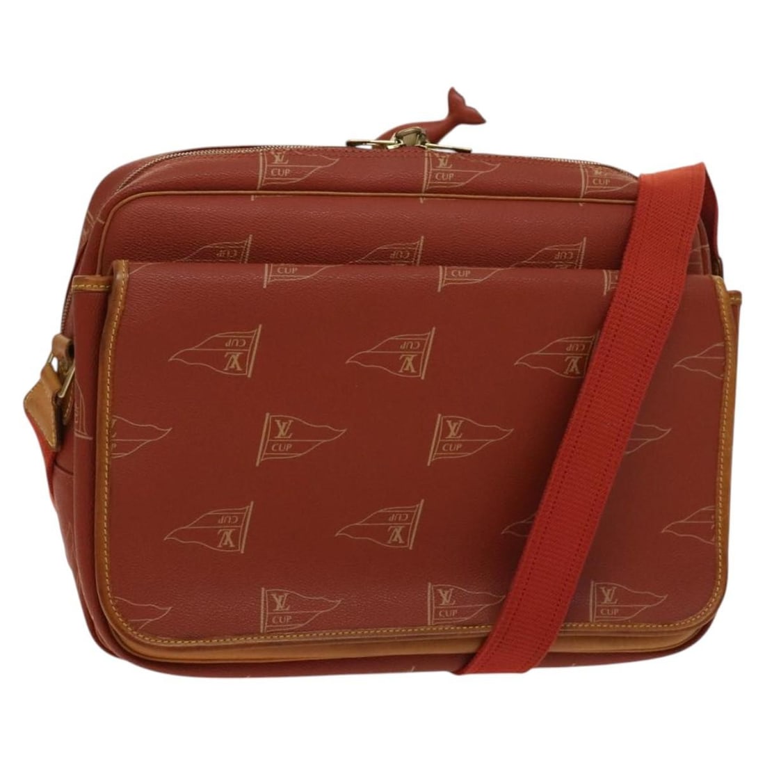 Calvi Messenger Shoulder Bag in Red from Louis Vuitton Cup Collection (1 of 1)