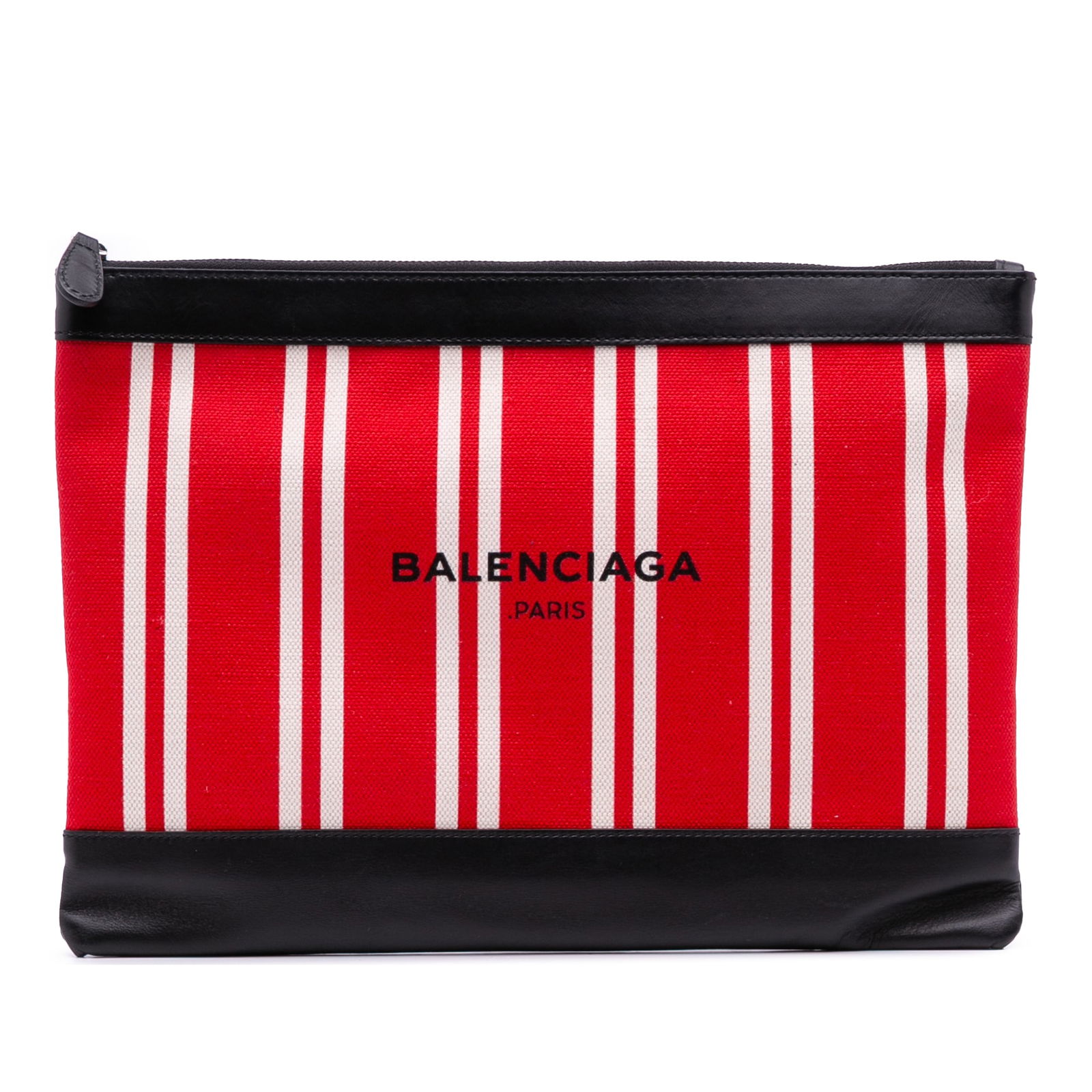 Balenciaga M Canvas Navy Clutch Bag Red Fabric Italy: Balenciaga M Canvas Navy Clutch Bag Red Fabric Italy The Balenciaga M Canvas Navy Clip Clutch is a stylish and functional bag crafted from durable fabric. This clutch features a top zip closure for se