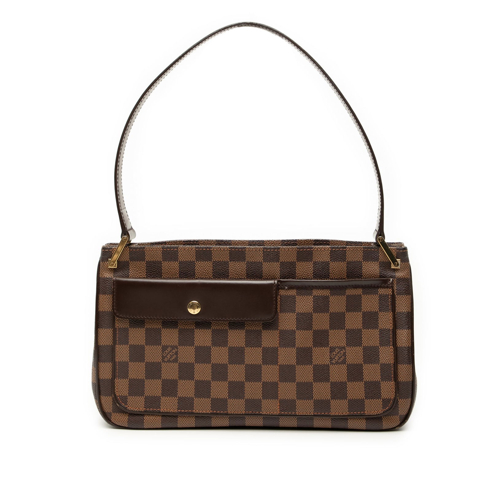 Louis Vuitton Damier Ebene Aubagne Bag with Leather Trim: Louis Vuitton Damier Ebene Aubagne Bag with Leather Trim The Louis Vuitton Damier Ebene Aubagne is a stylish and functional bag crafted from durable damier ebene canvas with leather trim. It features