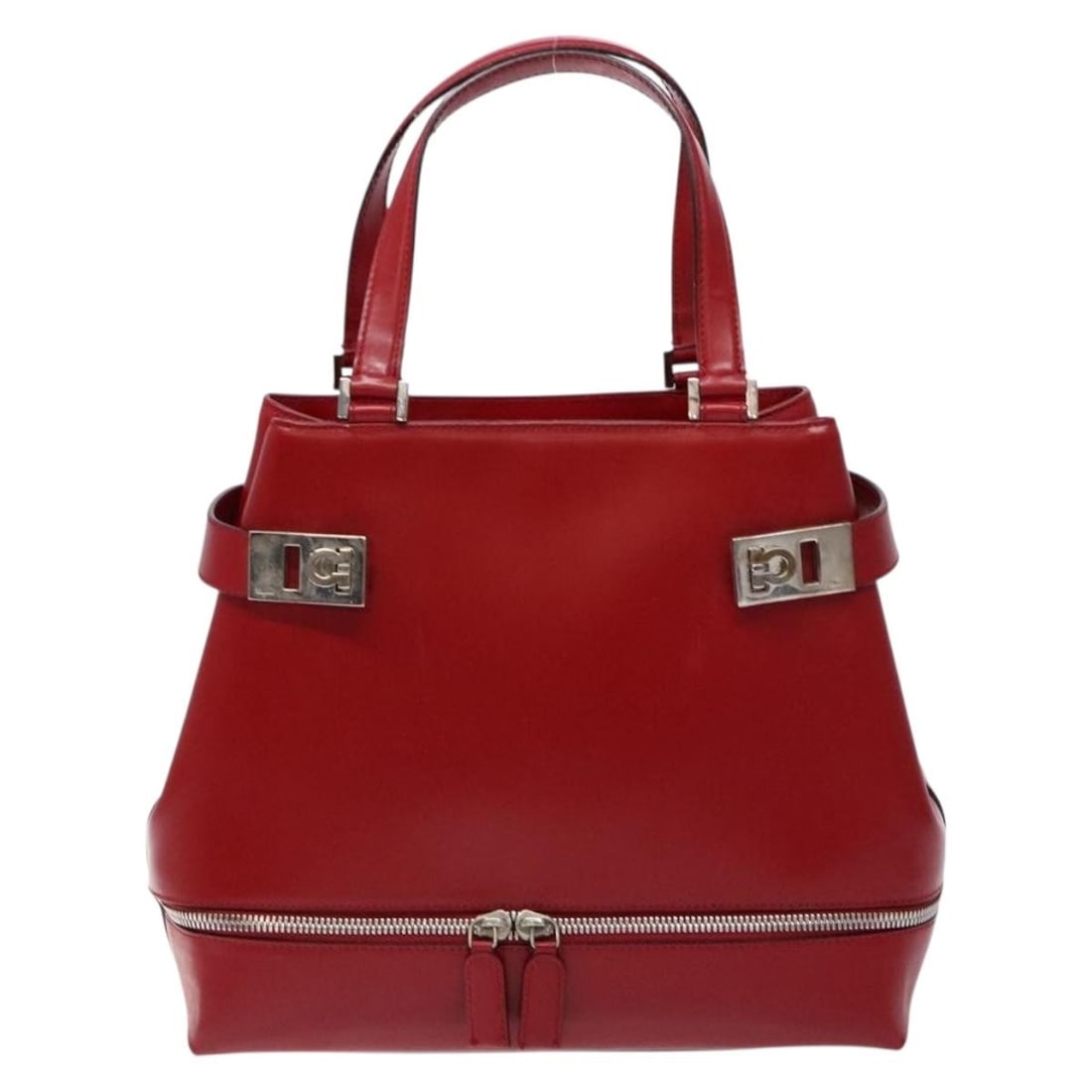 Red Gancini Handbag by Salvatore Ferragamo (1 of 2)
