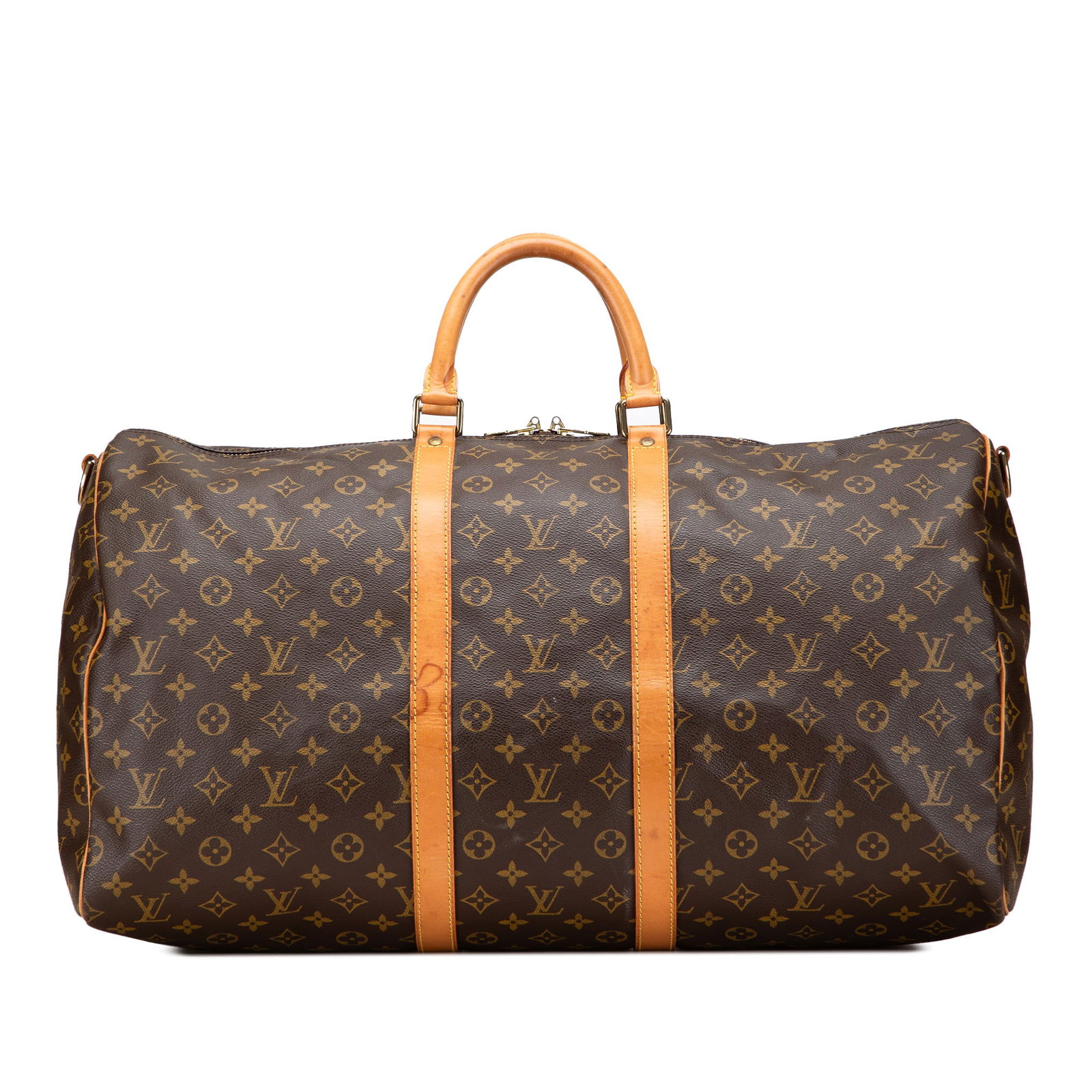 Louis Vuitton Monogram Keepall Bandouliere 55 Canvas Travel Bag: Louis Vuitton Monogram Keepall Bandouliere 55 Canvas Travel Bag The Louis Vuitton Monogram Keepall Bandouliere 55 is a stylish travel bag crafted from iconic monogram canvas and complemented by vachet