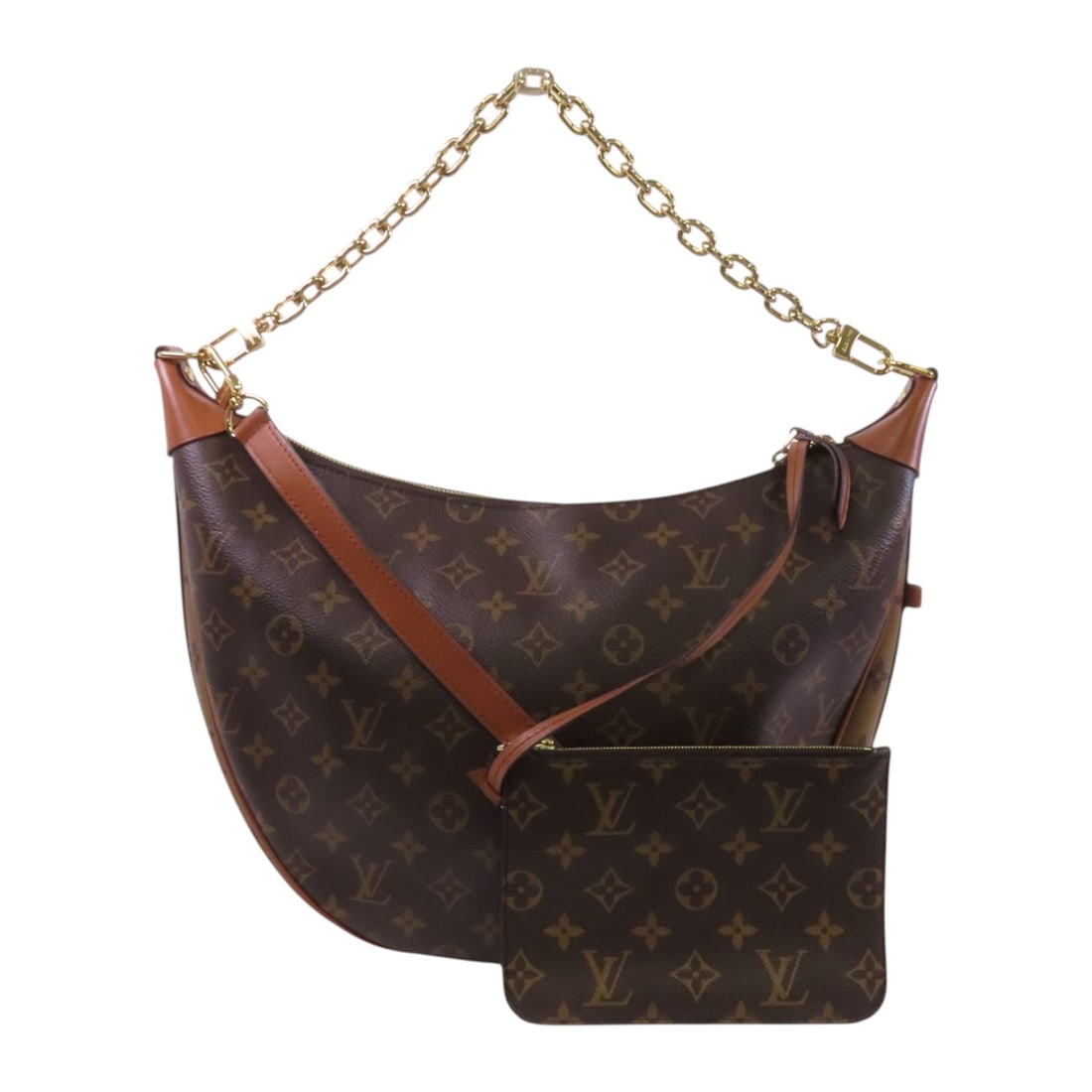 LOUIS VUITTON Loop Hobo Shoulder Bag M46311 Monogram Reverse Brown (1 of 15)