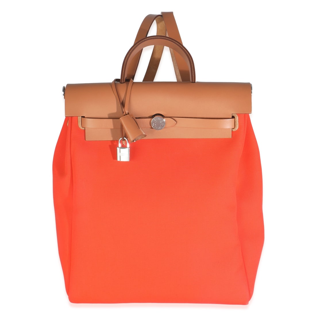 Hermes Herbag Backpack Orange Mecano Fauve Military Canvas 2021 (1 of 8)