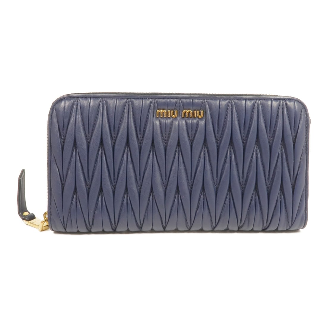 Miu Miu GHW Blue Lambskin Long Wallet 5ML506 Italy (1 of 18)