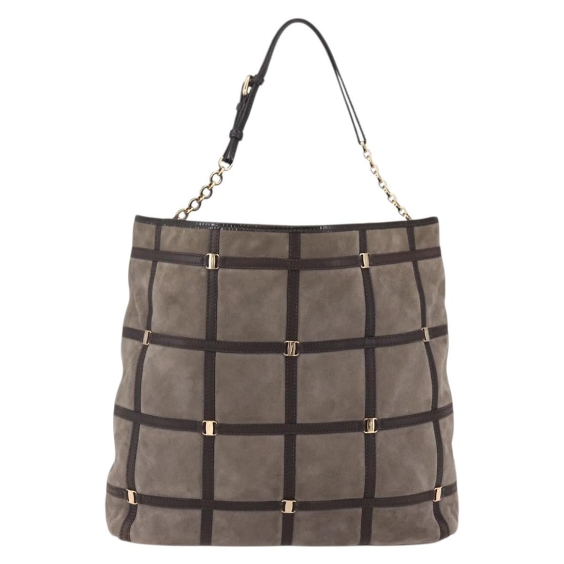 Vala Brown Leather Shoulder Bag by Salvatore Ferragamo (1 of 2)