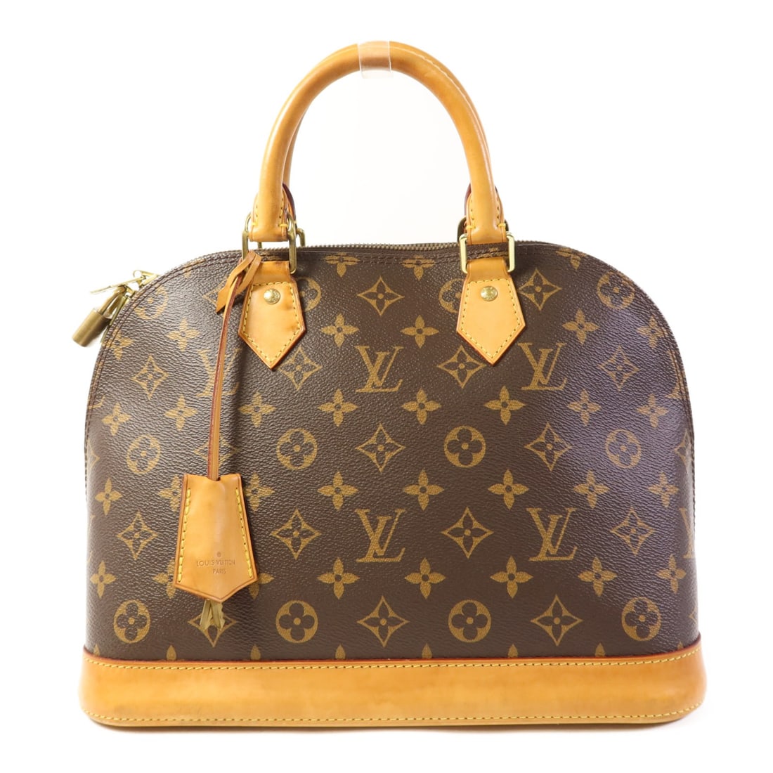 Louis Vuitton Alma Handbag M51130 Monogram Brown GHW: Louis Vuitton Alma Handbag M51130 Monogram Brown GHW The LOUIS VUITTON Alma Handbag features a classic design crafted from durable PVC coated canvas in a rich brown color. This stylish handbag is perf