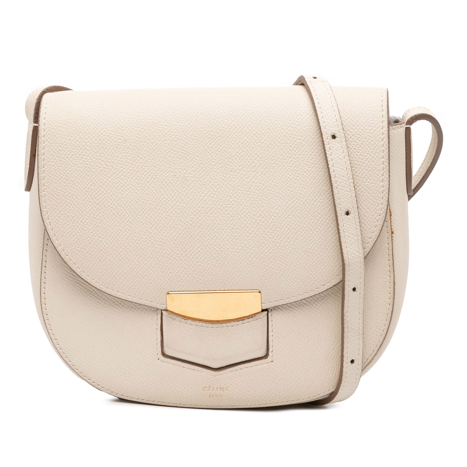 Celine Small Grained Calfskin Trotteur Crossbody Bag White Italy: Celine Small Grained Calfskin Trotteur Crossbody Bag White Italy Introducing the Celine Small Grained Calfskin Trotteur Crossbody, a stylish and functional accessory for your everyday needs. This exqu
