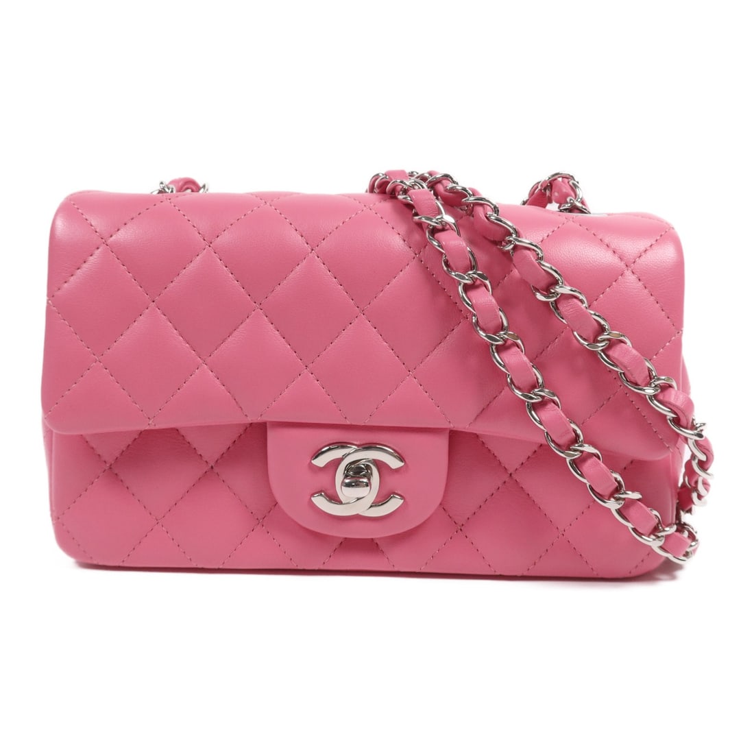 CHANEL Classic 20 Pink Lambskin Shoulder Bag A69900 SHW (1 of 16)