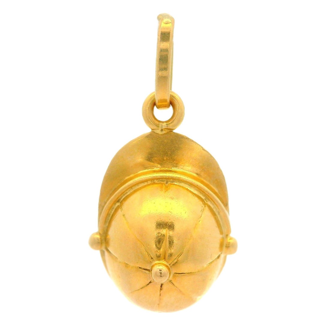 3D Baseball Cap Charm Pendant in 18k Yellow Gold Estate Jewelry (1 of 5)