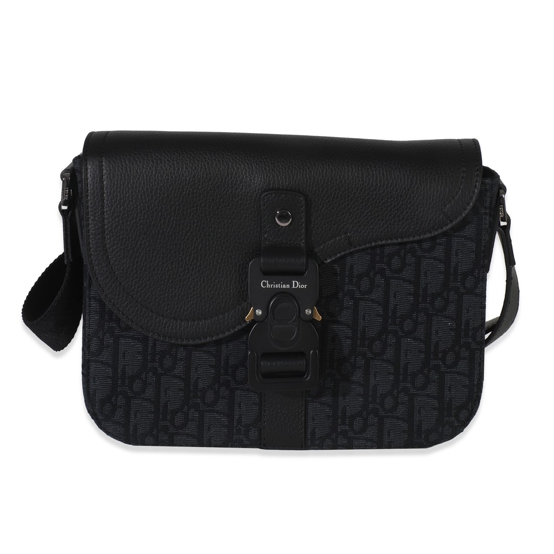 Christian Dior Black Oblique Canvas Small Saddle Messenger Bag 2024 (1 of 10)
