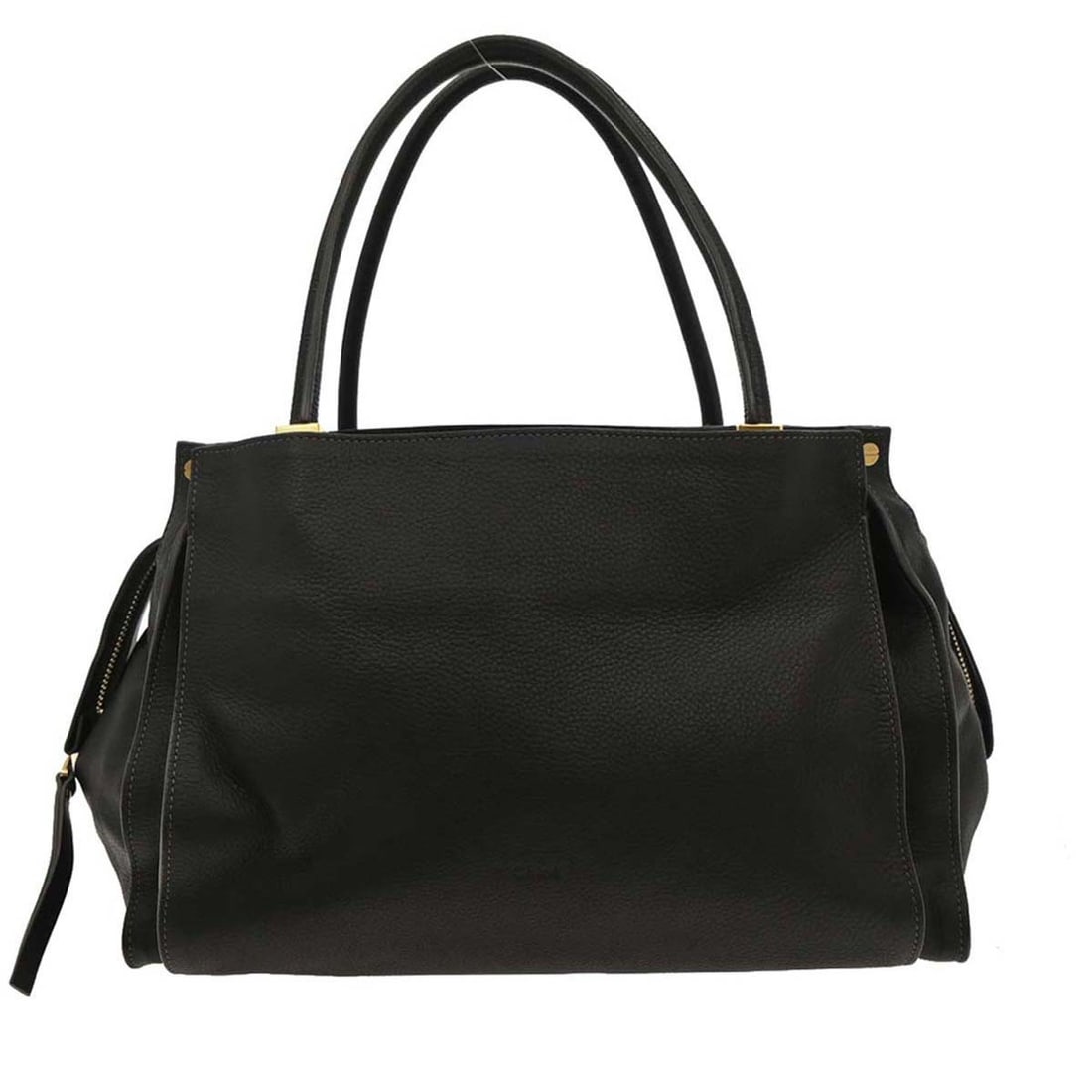 Chloe Dree Black Leather Handbag 03145665-20 Gold Hardware (1 of 10)