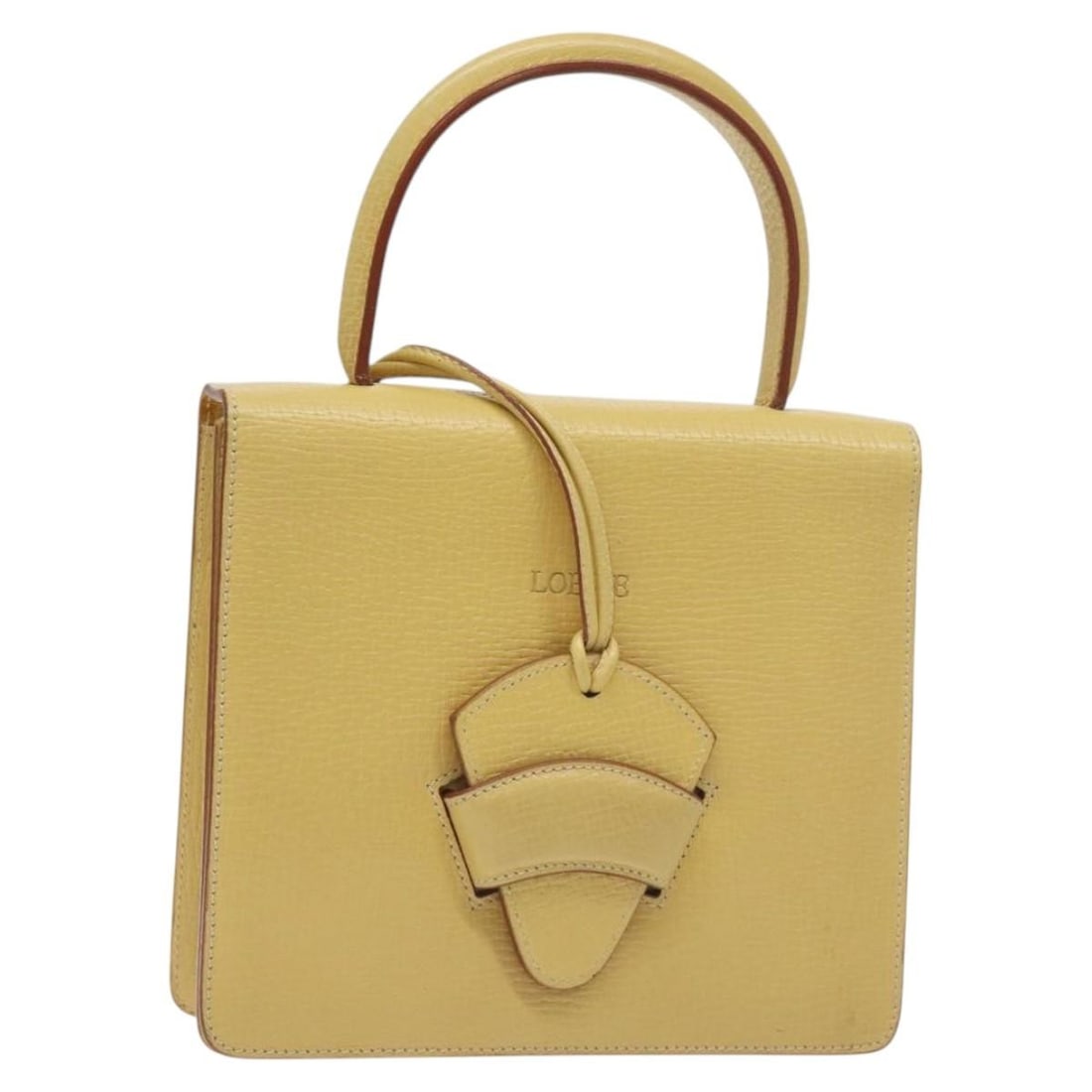 LOEWE Barcelona Leather Hand Bag Yellow Gold Authentic Italy (1 of 18)