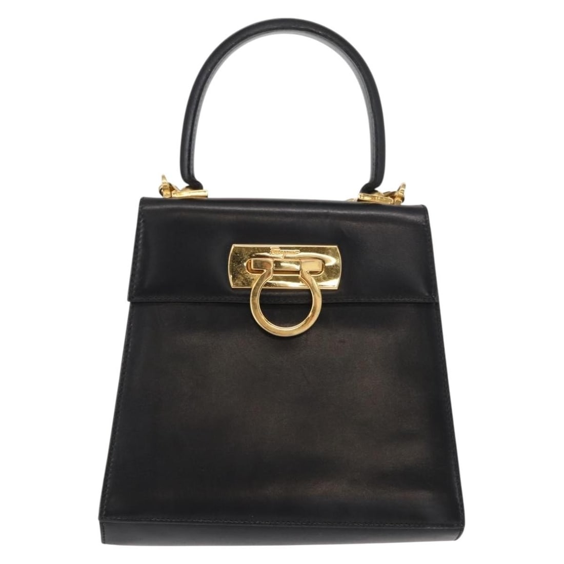 Gancini Convertible Top Handle Handbag by Salvatore Ferragamo in Black (1 of 2)