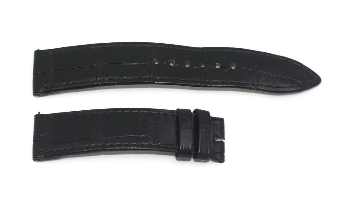 Jaeger LeCoultre Authentic Black Leather Watch Band 19mm (1 of 2)