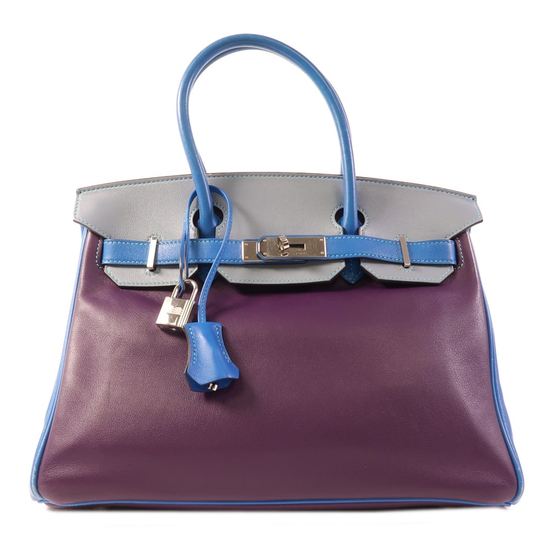 HERMES Birkin 30 Handbag Ultraviolet Veau Swift Leather (1 of 18)