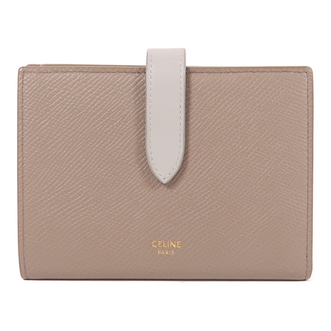 CELINE Bi-fold Wallet Calfskin Leather Grey Blue GHW (1 of 13)